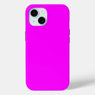Fuchsia Solid Color   Classic Elegant iPhone 15 Case