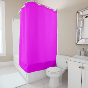Fuchsia Solid Colour Classic Elegant Shower Curtain