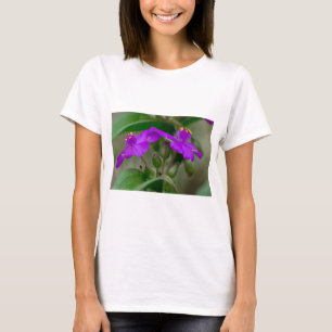 Fuchsia Spiderwort Twins Wildflower Gifts  Apparel T-Shirt
