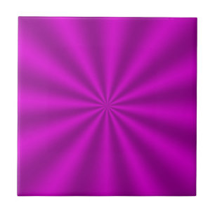 Fuchsia Starburst Ceramic Tile