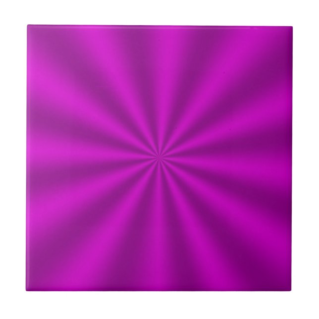 Fuchsia Starburst Ceramic Tile (Front)