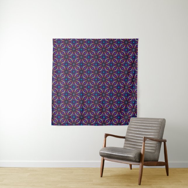 Fuchsia Stargazer Tapestry (In Situ (Horizontal))