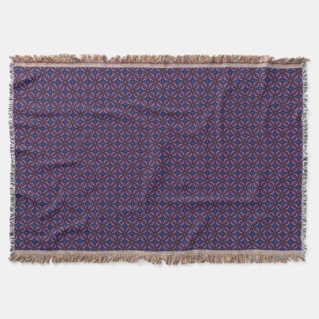 Fuchsia Stargazer Throw Blanket (Front)