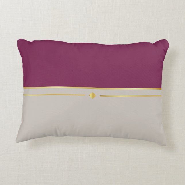 Fuchsia & Taupe Haven Decorative Cushion (Back)