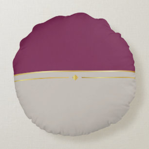 Fuchsia & Taupe Haven Round Cushion