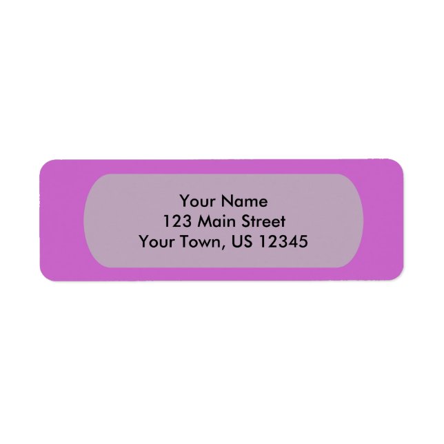 Fuchsia Template Return Address Label (Front)