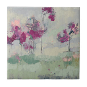 Fuchsia Treeline Ceramic Tile
