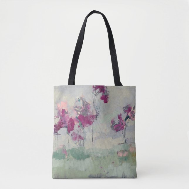 Fuchsia Treeline Tote Bag (Front)