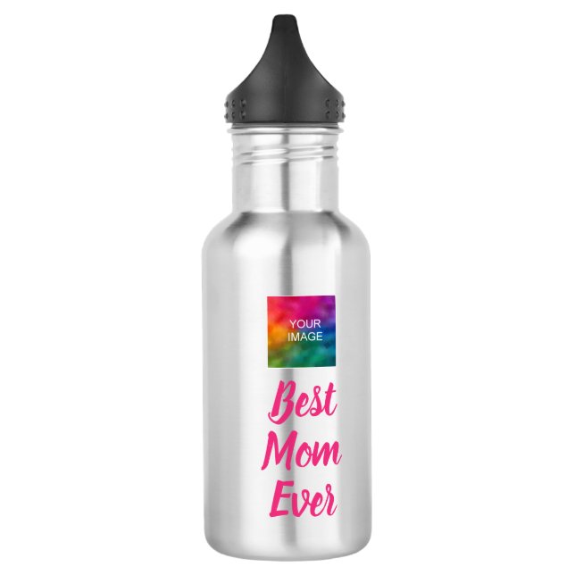 Fuchsia Typography Script Template Best Mum Ever 532 Ml Water Bottle (Left)