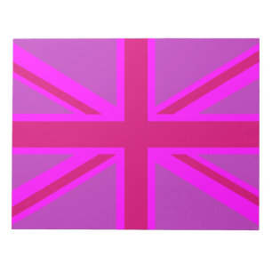 Fuchsia Union Jack Notepad