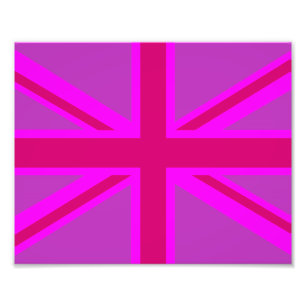 Fuchsia Union Jack Photo Print