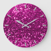 Fuchsia Vivid Bright Pink Rose Glitter Silver Grey