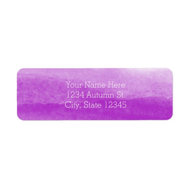 Fuchsia Watercolor Modern Elegant Wedding Labels (Front)