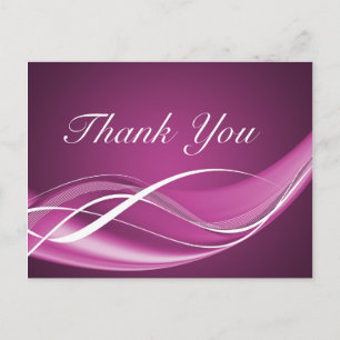 Fuchsia Wave Postcard Template