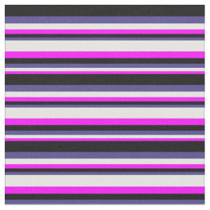 Fuchsia, White, Dark Slate Blue, and Black Coloure Fabric
