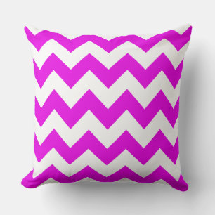 Fuchsia Zig Zag Striped Pillow