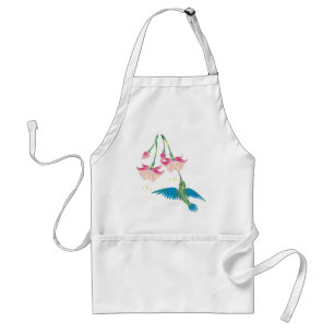 FUCHSIAS & HUMMINGBIRD by SHARON SHARPE Standard Apron