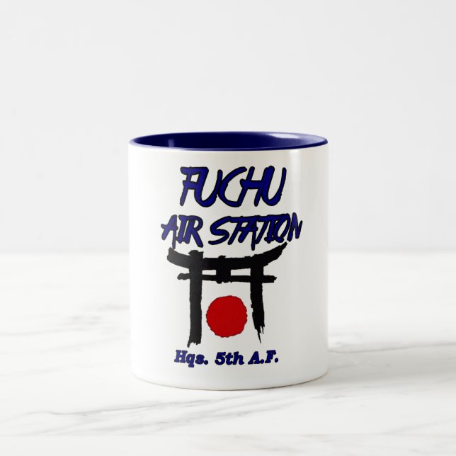 fuchu air station japan Two-Tone coffee mug (Center)