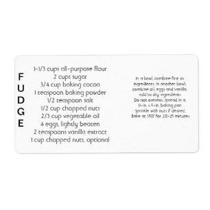 Fudge Labels