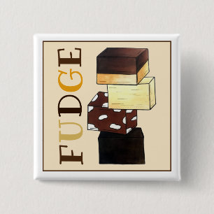 Fudge Stack Confection Confectionery Candy Sweets 15 Cm Square Badge