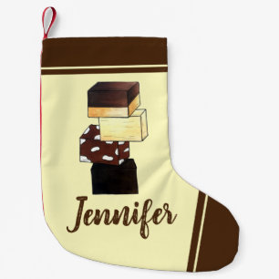 Fudge Stack Confection Confectionery Candy Sweets Small Christmas Stocking