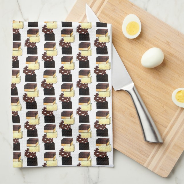 Fudge Stack Confection Confectionery Candy Sweets Tea Towel (Quarter Fold)