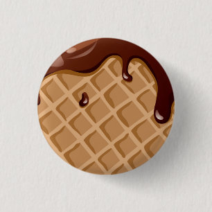 Fudge Waffle Cone 3 Cm Round Badge