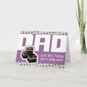 Fudging Father's Day or Dad's Birthday purple card