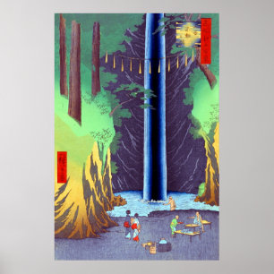 Fudo Falls  Oji 100 Views of Edo Utagawa Hiroshige Poster