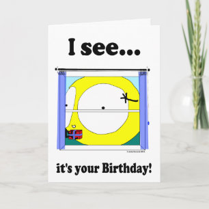 "Fudsy Faces"-Greeting-"I see it's your Birthday!" Card