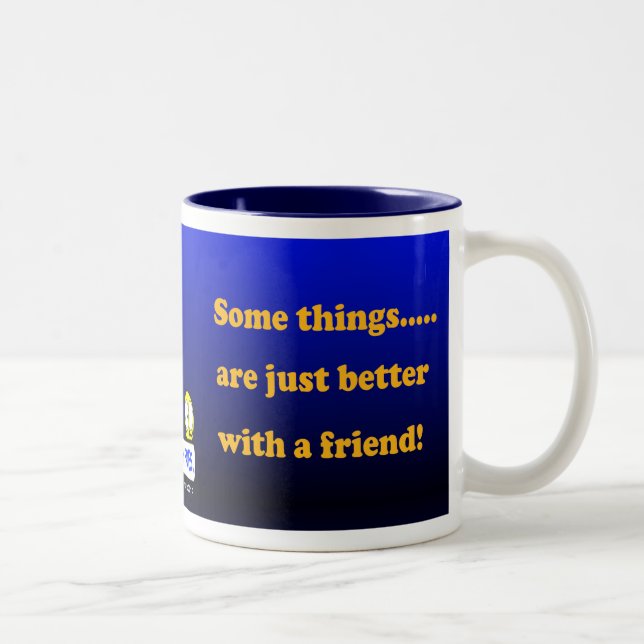 "Fudsy Faces"-Two-Tone Mug-Quantum Computing Two-Tone Coffee Mug (Right)