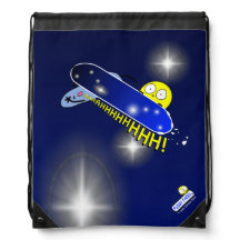 "Fudsy Faces"-Vertigo-Drawstring Backpack