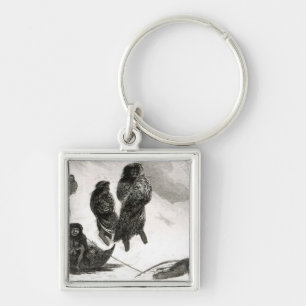 Fuegians going to trade in Zapallos Key Ring