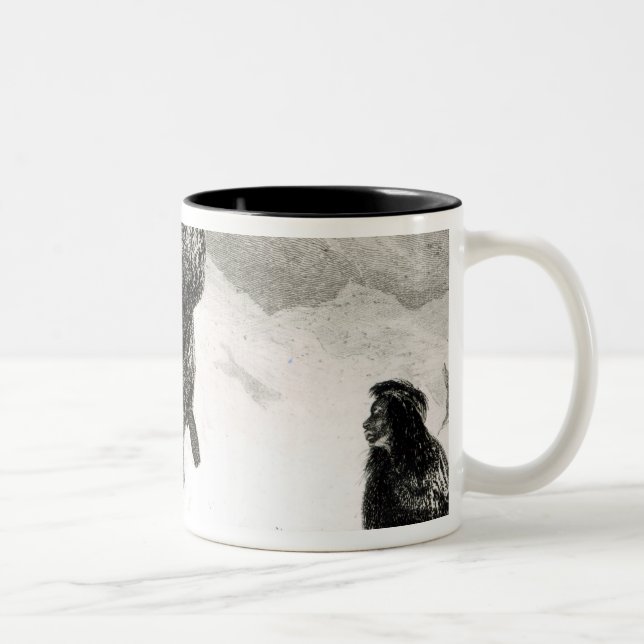 Fuegians going to trade in Zapallos Two-Tone Coffee Mug (Right)