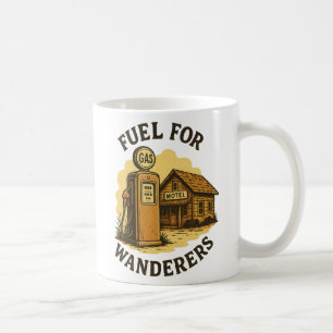 Fuel for Wanderers Retro Gas Pump Art Coffee Mug