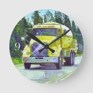 Fuel & Gas Tanker Truck Wall Clock