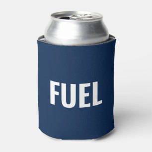 Fuel navy blue white minimalist cool can cooler