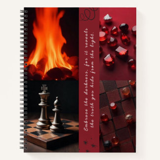 Fuel the Fire Red and Black-themed Notebook
