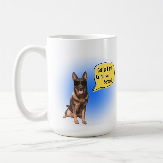 Fuel Up K9 Unit Police Coffee Mug Police Gift (Left)