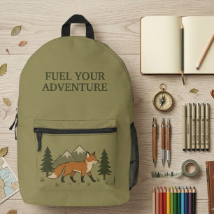 Fuel Your Adventure Fox Printed Backpack