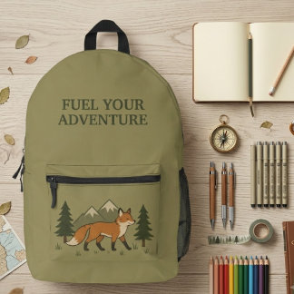 Fuel Your Adventure Fox Printed Backpack