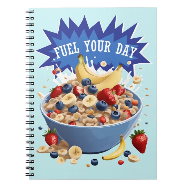 Fuel Your Day Cereal Notebook (Front)