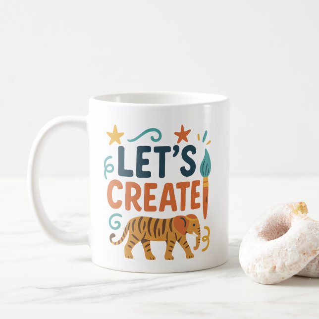 Fuel Your Imagination and Let's Create  Coffee Mug (With Donut)