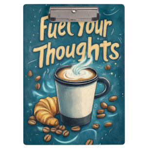 Fuel Your Thoughts with Coffee and Creativity Clipboard