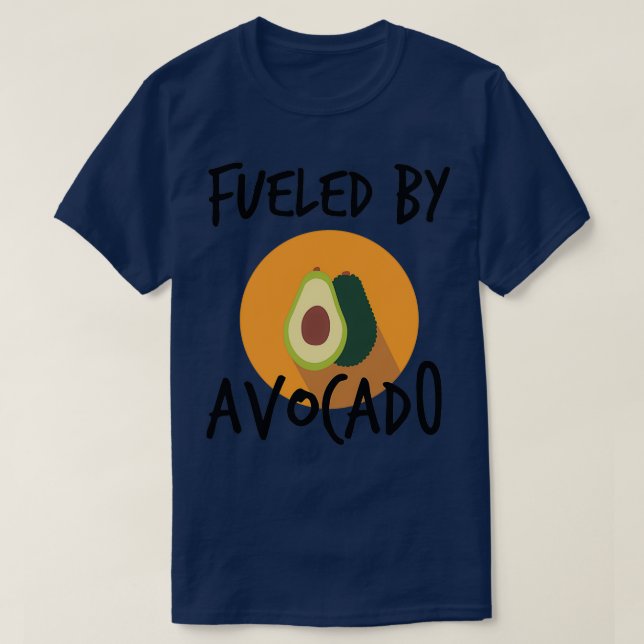 Fueled By Avocado Vegan Avocado 2 T-Shirt (Design Front)