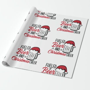 Fueled By Beer and Christmas Cheer Wrapping Paper