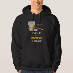 Fueled By Bourbon and Cigars Mens Hoodie