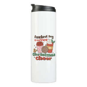 Fueled by Coffee and Christmas Cheer Thermal Tumbler
