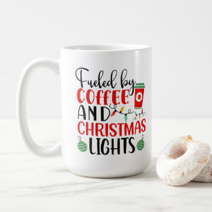 Fueled By Coffee And Christmas Lights Mug