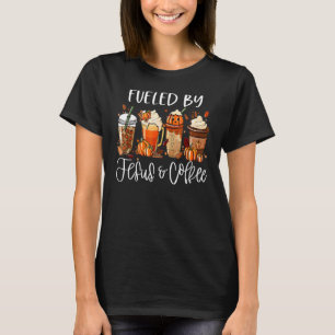 Fueled By Coffee Jesus Caffeine Thanksgiving Day T-Shirt